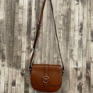 CAMEL CROSSBODY PURSE /W FLAP  BRAND NEW